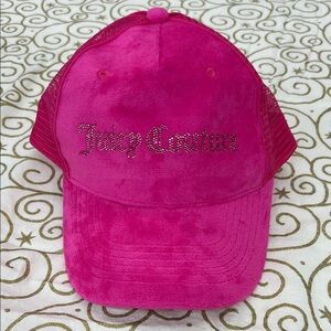 Juicy Couture Fuchsia Velvet Cap